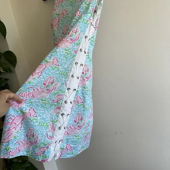 Lilly Pulitzer Pink and Blue Mini Dress - Picture 5 of 12